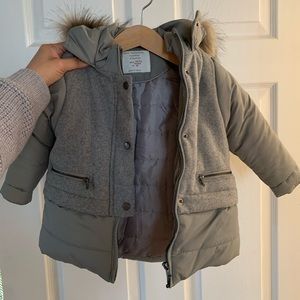 Zara toddler girls puffer jacket